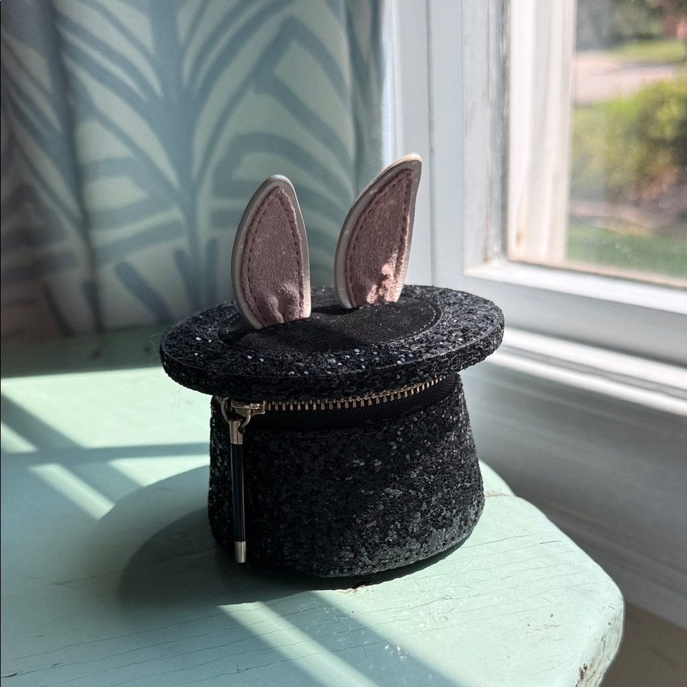 Kate Spade Black Glitter Bunny Ear Accessory